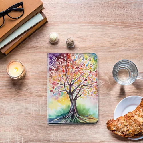 Vista 33 de Funda para tablet Kinlde Fire HD 10 (11ª generación 2021) Fire HD 10 Plus 2021, delgada, de piel sintética, con función atril, función atril