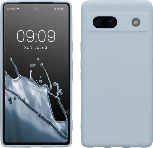 Vista 15 de kwmobile Funda compatible con Google Pixel 7a - Funda protectora delgada de TPU para teléfono - Acabado mate suave - Gris pardo