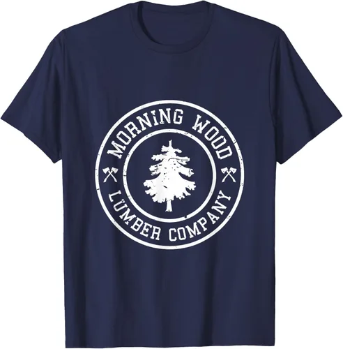 Vista 23 de Camiseta de madera de la mañana cómica Lumber Company Tee T-Shirt Negro