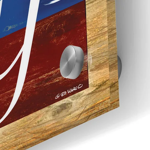 Vista 3 de Epic Art 'Liberty' por Ed Wargo, arte de pared de vidrio acrílico, 36"x12