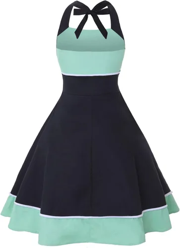 Vista 2 de Wellwits Vestido de marinero vintage pin up de los años 50 para mujer