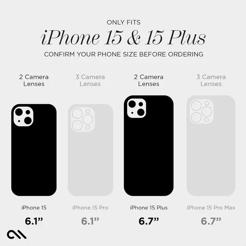 Vista 2 de Case-Mate Protector de lente de cámara con anillos de aluminio negro para iPhone 15 / iPhone 15 Plus - Doble vidrio templado - Tecnología