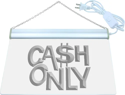 Vista 2 de ADVPRO s113-b Cash Only Cashier Shop Cafe - Letrero de luz de neón