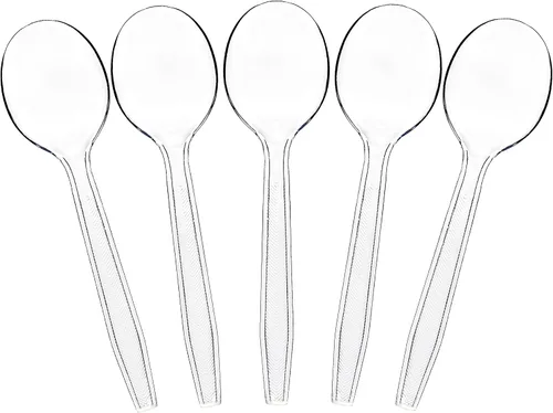 Vista 13 de Plasticpro Tenedores de plástico transparente desechables cubiertos utensilios 50