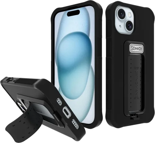 Vista 100 de Scooch Wingman - Funda con soporte de patas para iPhone 11 [Protección contra caídas de 10 pies] [Soporte de dos vías] Cubierta protectora, funciona