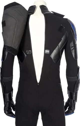 Vista 5 de LILLIWEEN Disfraz de Dick Grayson para hombre disfraz de Halloween cosplay guantes de máscara conjunto completo