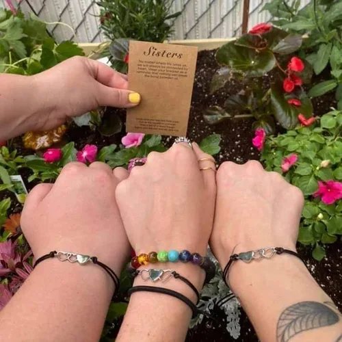 Vista 3 de choice of all Regalos para hermanas de hermana, pulseras a juego para hermanas de 2345, regalos para mejores amigas, pulseras de hermana del alma