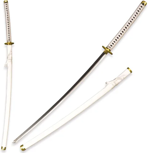Vista 22 de 41 inches & 51inchs Zoro Katana Real Metal Anime Cosplay Sword, Stainless Steel,Yama Enma/Trafalgar Law/Luffy Kitetsu/shusui/wado ichimonji