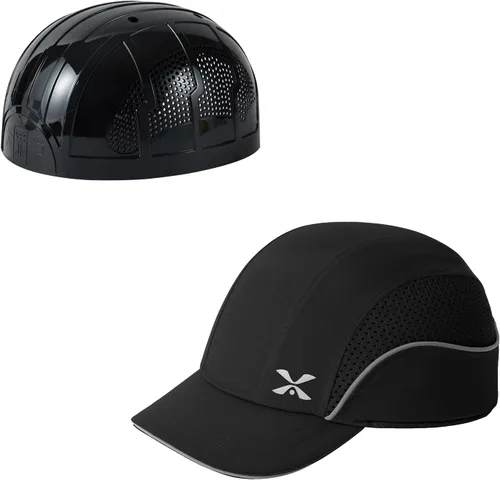 Vista 13 de TIHEEN Gorra de seguridad unisex, estilo gorra de béisbol con rayas reflectantes, ligera y transpirable, gorra de protección para la cabeza