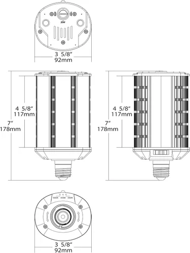 Vista 13 de Satco 28980-30W/LEDWP/CCT/E26/100-277V S28980 Omni Direccional Inundación HID Bombilla LED de repuesto