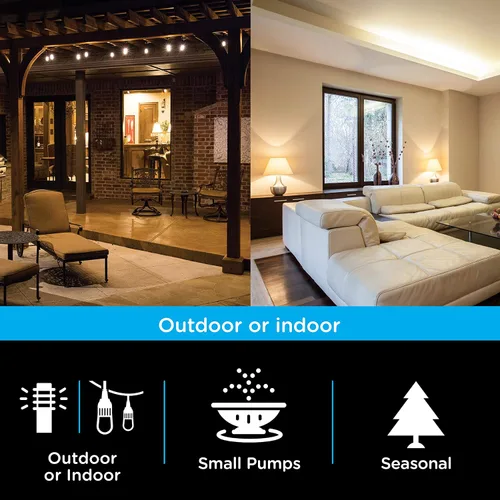 Vista 2 de myTouchSmart Temporizador Digital Enchufable para Interiores y Exteriores, Una Toma con Conexión a Tierra, Dos Tiempos de Encendido/Apagado Diarios