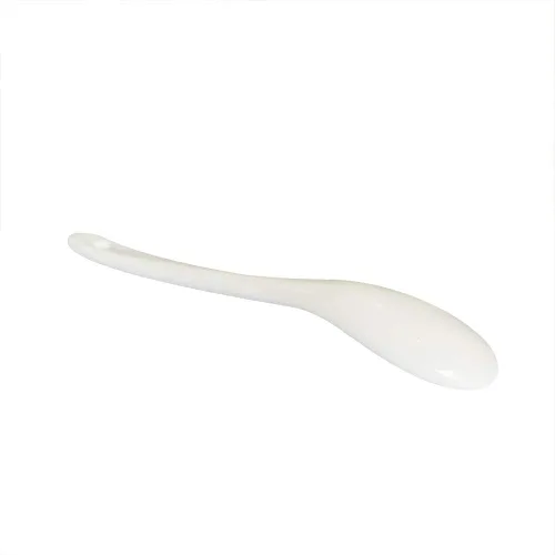 Vista 4 de Cucharas de huevo de porcelana, cucharas de cerámica, 5 pulgadas, café, postre, yogur, té lechoso, 12 uds