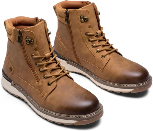 Vista 3 de Vostey - Botas para hombre tipo chukka, cómodas y casuales