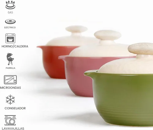 Vista 7 de Estufa de cerámica Neoflam Kiesel 1QT, utensilios de cocina, Kiesel, L, Ciruela