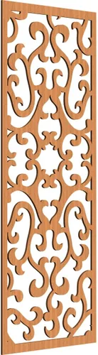 Vista 26 de 9 3/8 pulgadas de ancho x 24 3/8 pulgadas de alto x 1/4 de alto Smithfield paneles de pared de madera con calado, abedul