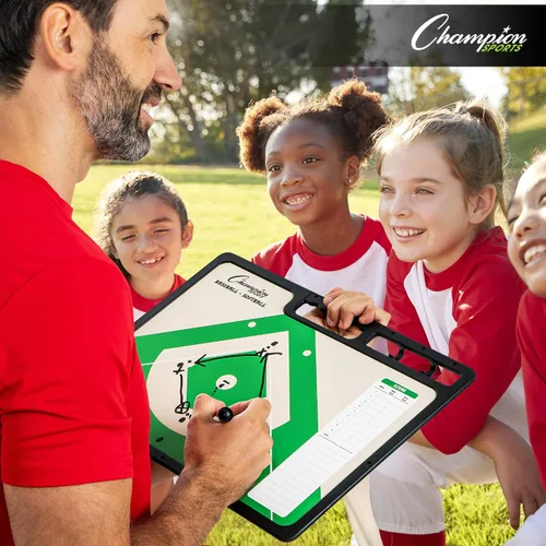 Vista 6 de Champion Sports Pizarra grande y extra grande de borrado en seco para entrenamiento - Pizarras blancas para estrategizar, técnicas, jugadas
