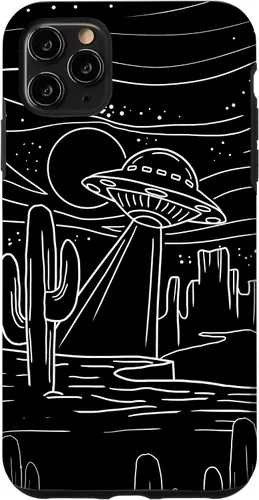 Vista 13 de iPhone 16 UFO Desert Retro Alien Spaceship Area 51 ET Space Lover Gift Case