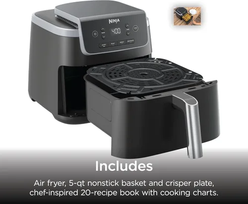 Vista 10 de Ninja Air Fryer Pro, 5 cuartos de galón, 4 en 1, gris, AF141