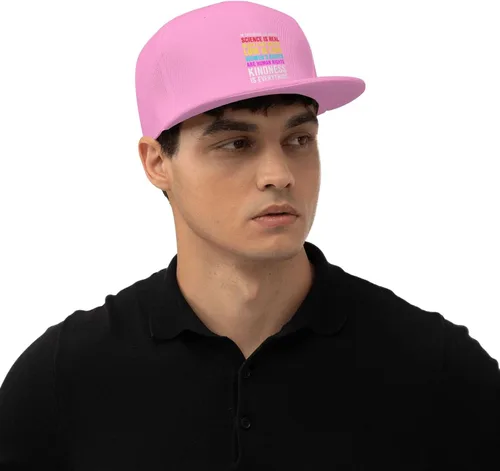Vista 26 de Pride Flag in This House We Believe Science is Real Black Lives Matter Baseball Hats for Men Dad Hat,Black
