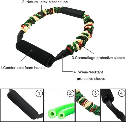 Vista 3 de FOSER Banda de tiro con arco abierto Entrenador de resistencia de brazo Entrenamiento de fuerza de brazo Tensor de entrenamiento de arco Máquina