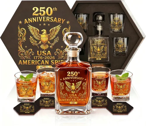 Vista 21 de Juego de decantadores de whisky personalizados para hombres, para el hogar, bar, decantadores de licor personalizados, caja de madera, vasos
