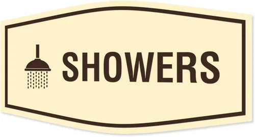 Vista 50 de Fancy Showers - Letrero (negro/plateado), tamaño mediano