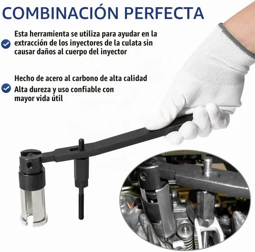 Vista 3 de 9010 Removedor de inyector de combustible Puller Compatible con motor diesel Cummins de 5.9L y 6.7L/Camión Dodge Ram 1500 2500 3500 4500 # 9010A
