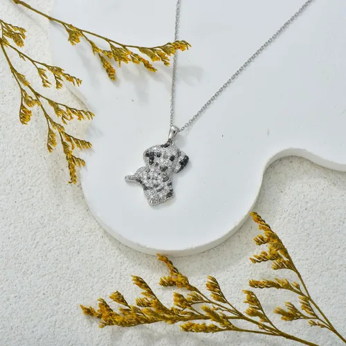 Vista 62 de Collares con colgante de perro de plata de ley S925 – 24 razas corgi/husky/labrador/pastor para mujer