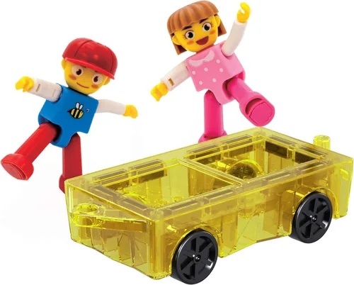 Vista 9 de PicassoTiles Kit de Construcción de Juguete de 2 Piezas Carro Mini Camión Conjunto de Vehículo para Bloques Magnéticos Piezas de Construcción