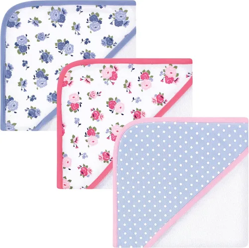 Vista 7 de Luvable Friends Toallas unisex con capucha de rizo de algodón para bebé, elefante básico, talla única