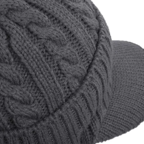 Vista 56 de Janey&Rubbins Gorro de punto diario con orejeras con forro polar y calavera