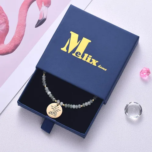 Vista 6 de Melix Home Baby Yo-da Gifts - Pulsera de piedra natural mandaloriana, regalo para mujeres, hijas, adolescentes, niñas, pulseras Yo-da Stuff
