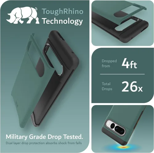 Vista 3 de TUDIA Merge [grado militar] Funda diseñada para Google Pixel 7 Pro (2022), a prueba de golpes, delgada, de doble capa, resistente a los golpes