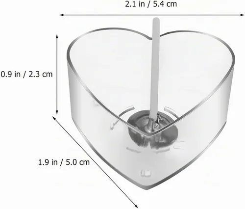 Vista 9 de Beavorty Juego de 100 mechas con 40 portavelas de plástico transparente, 10 unidades cada uno en forma de corazón cuadrado redondo