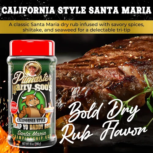 Vista 5 de Slap Yo Daddy BBQ Rub Seasoning, California Style Santa María – Condimento de Santa María galardonado de PItmaster Harry Soo – Savory SPG Rub
