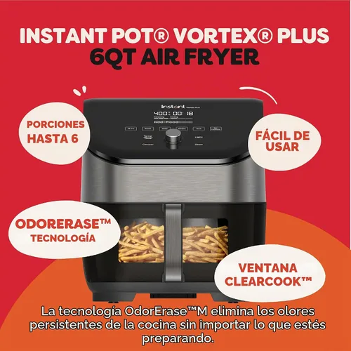 Vista 2 de Instant Pot Vortex Plus - Freidora de aire 6 en 1 de 6 cuartos de galón