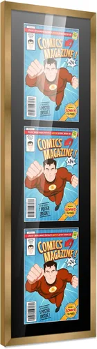 Vista 114 de Poster Palooza Marco de cómic con paspartú para 1 cómic de la Edad de Bronce publicado entre 1970 y 1985, marco de cómic negro para cómic de 7.25 x