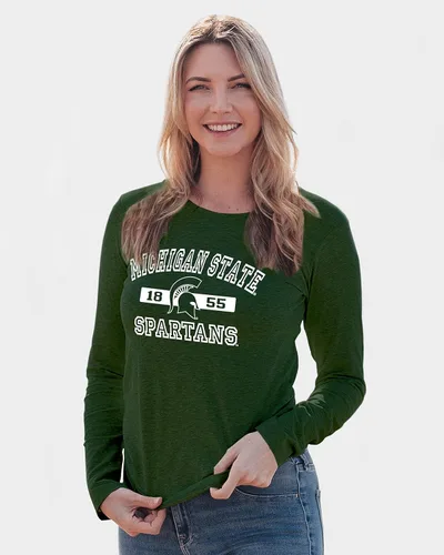 Vista 16 de Blue 84 NCAA - Camiseta de manga larga con licencia oficial de la NCAA para mujer, color del equipo atlético