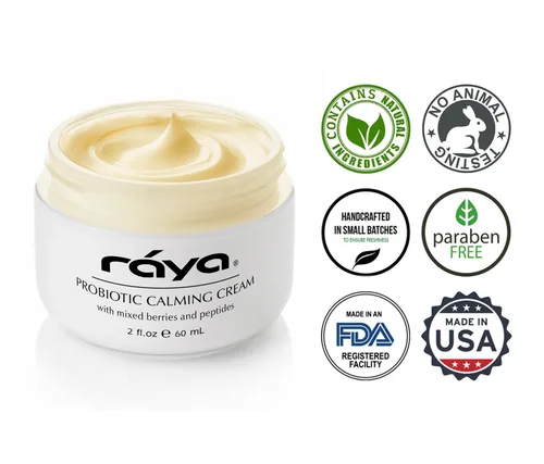 Vista 5 de Raya Crema calmante probiótica (309) Crema facial hidratante, antienvejecimiento y calmante para pieles sensibles, irritadas y maduras Alivia