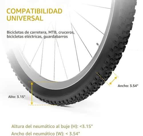Vista 9 de monTEK Soporte giratorio de pared para bicicleta, perchas para bicicleta, soporte vertical para bicicletas que ahorra espacio, soporte