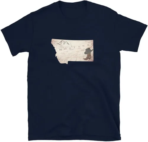 Vista 2 de Montana Antique Map - Camiseta de manga corta