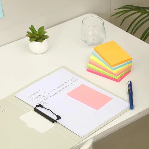 Vista 8 de 480 hojas 7,6 x 12,7 cm Notas adhesivas grandes, 6 blocs surtidos de notas autoadhesivas para cuaderno, oficina, escuela y hogar, 80 hojas/bloc