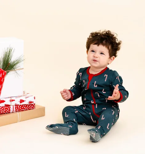 Vista 5 de Owlivia Pijamas de Navidad de Halloween para la familia, pijamas de algodón orgánico a juego candies