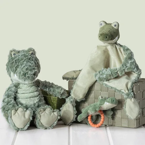 Vista 4 de Mary Meyer Chupete infantil WubbaNub, 6 pulgadas, cocodrilo africano