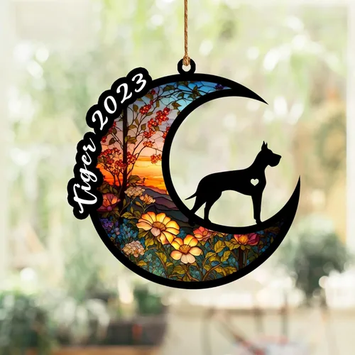 Vista 34 de Atrapasoles conmemorativo para perros, regalo de condolencia de perro de la pérdida del bulldog americano, regalos conmemorativos para los amantes