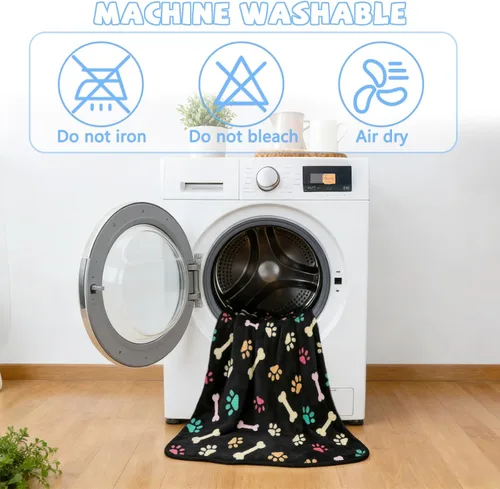 Vista 4 de YUEPET Mantas impermeables para perros, paquete de 2 mantas lavables para perros para cama, sofá, protector de vellón de franela para cachorros