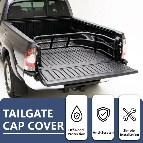 Vista 5 de PIT66 Tapa de moldura del portón trasero, protector de moldura del alerón de la tapa del portón trasero compatible con Toyota Tacoma 2005-2015,
