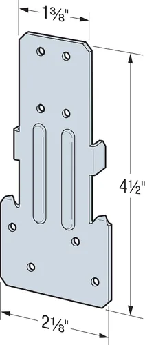 Vista 4 de Simpson Strong-Tie RSP4 RSP 4-1/2 in. Galvanized Reversible Stud-Plate Tie