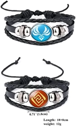 Vista 5 de YUANHUISHENG Genshin Impact Merch - Juego de regalo 1 mochila Genshin Impact con cordón, 50 calcomanías de dibujos animados, 1 cordón, 2 llaveros