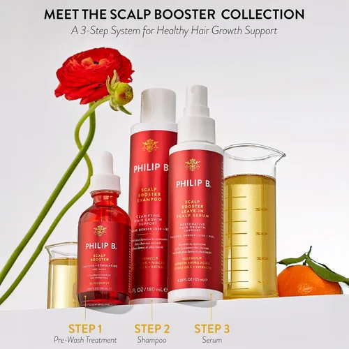 Vista 5 de PHILIP B. Scalp Booster - Suero sin enjuague para el cuero cabelludo, 4.23 onzas, tratamiento del cuero cabelludo para un cabello más grueso